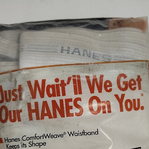 1992 Vintage Hanes Men's Classic White Briefs 3 Pack Size 30 - Picture 5 of 8